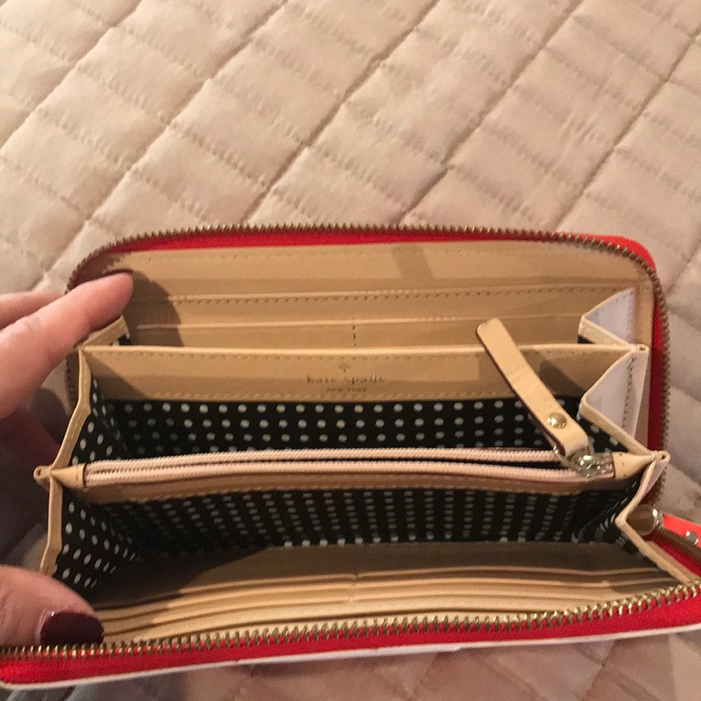 Kate Spade neon orange wallet